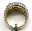 10k yellow gold dome shaped cluster round diamond fashion ring 4.91ct