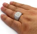 10k yellow gold dome shaped cluster round diamond fashion ring 4.91ct