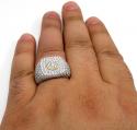 10k yellow gold dome shaped cluster round diamond fashion ring 4.91ct