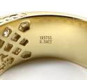 10k yellow gold 3 row big diamond wedding band ring 2.52ct