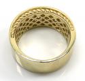 10k yellow gold 3 row big diamond wedding band ring 2.52ct