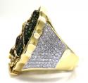 10k yellow gold white red & green diamond virgin mary ring 1.66ct