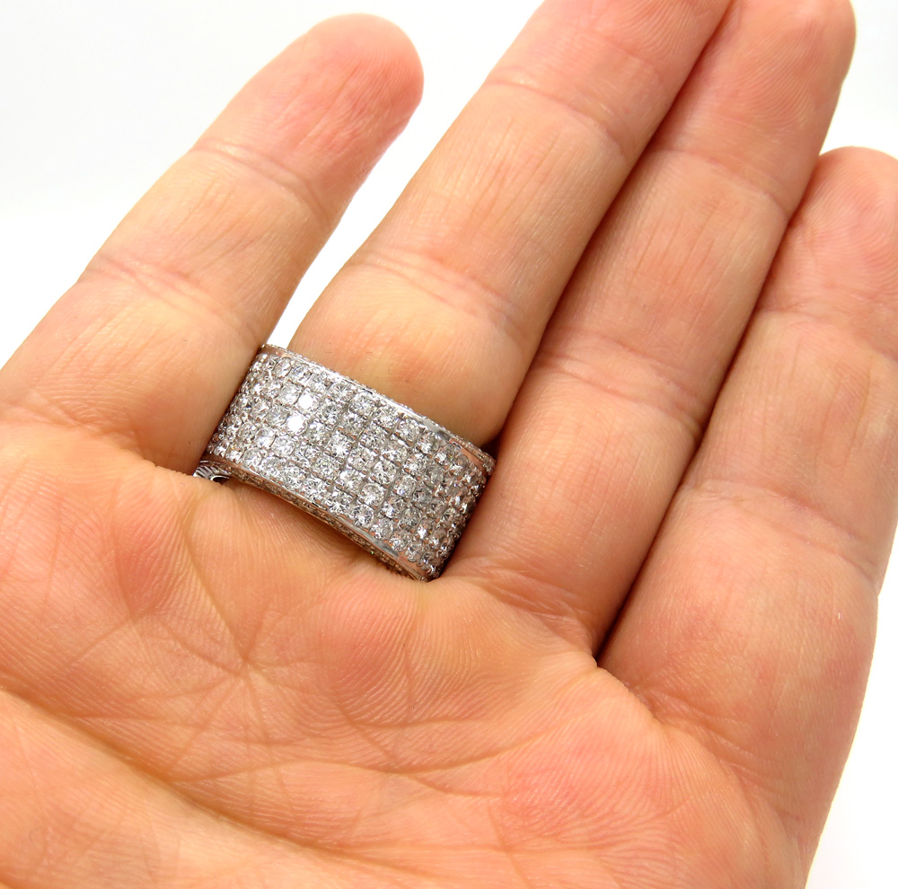 10k yellow gold fully iced out diamond xl ring 8.41ct - Image 8