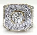 10k yellow gold fully iced out diamond xl ring 8.41ct