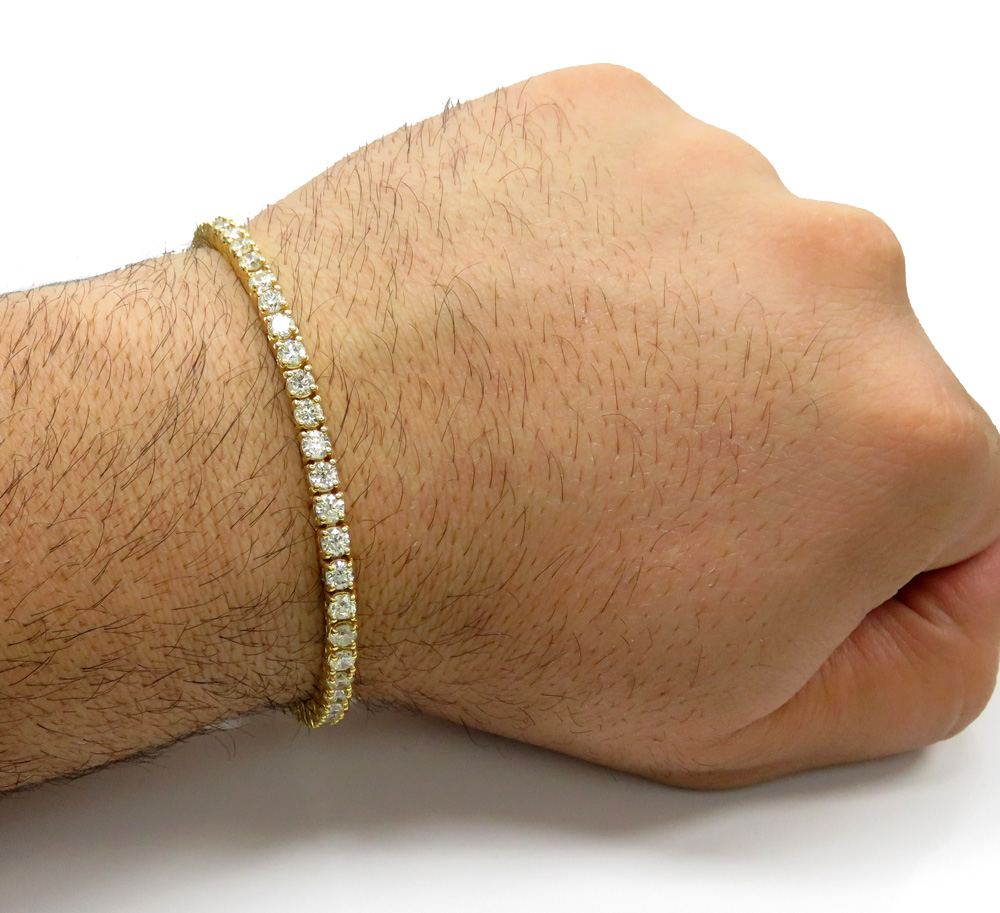 Buy 14k Yellow Gold 20 Pointer Diamond Tennis Bracelet 8 Inch 9.82ct