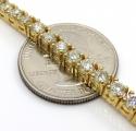 14k yellow gold 20 pointer diamond tennis bracelet 8 inch 9.82ct