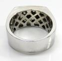 14k white gold 2 row 20 pointer diamond wedding band ring 3.70ct