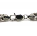 14k white gold solid diamond cut rope chain 28 inch 8mm