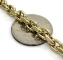 10k yellow gold hollow cable link chain 20-26 inch 6mm