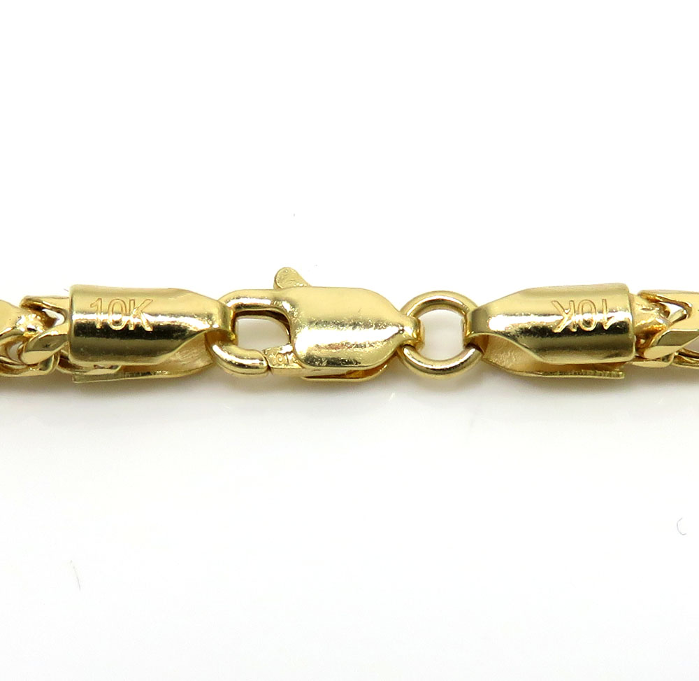 10k yellow gold polish eight sided franco 24 inch 2.6mm - Image 4