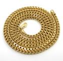 10k yellow gold polish eight sided franco 24 inch 2.6mm