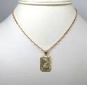 10k yellow gold mini gold bar pendant 