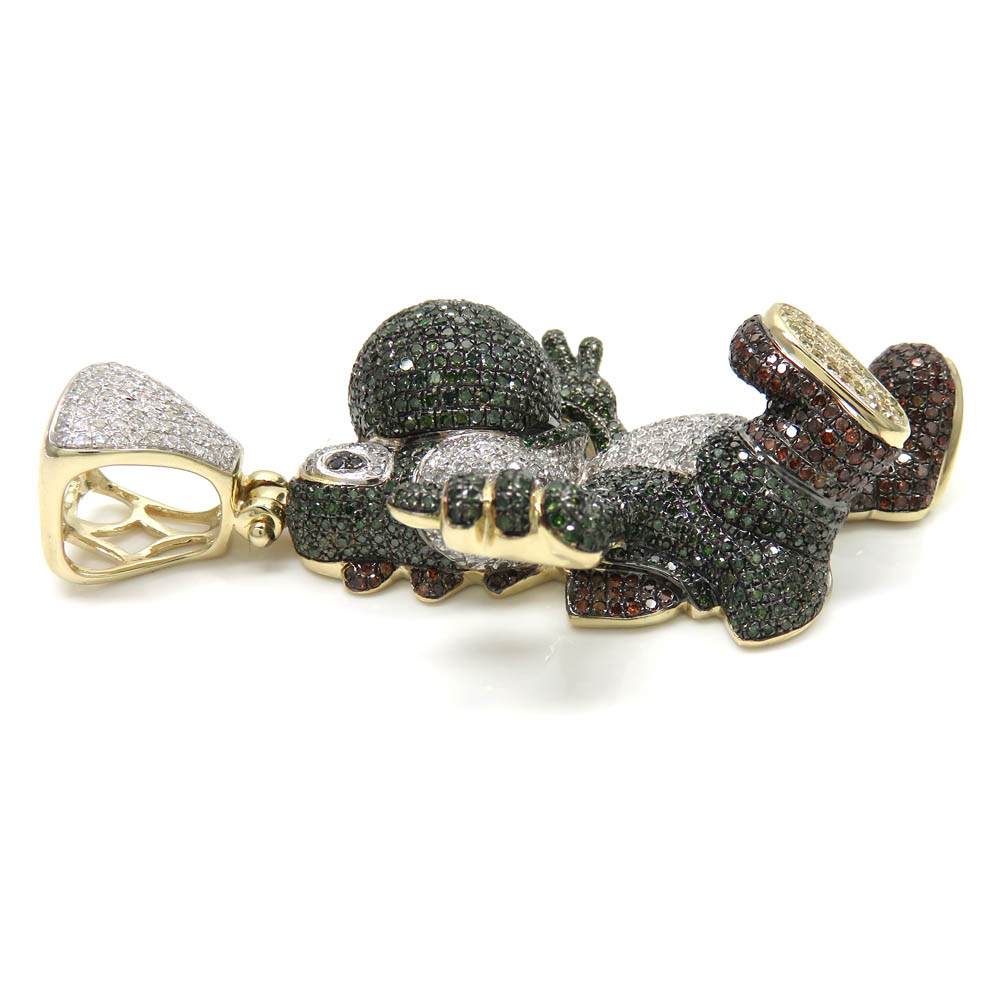 Yoshi 10k yellow gold diamond pendant 8.00ct - Image 2