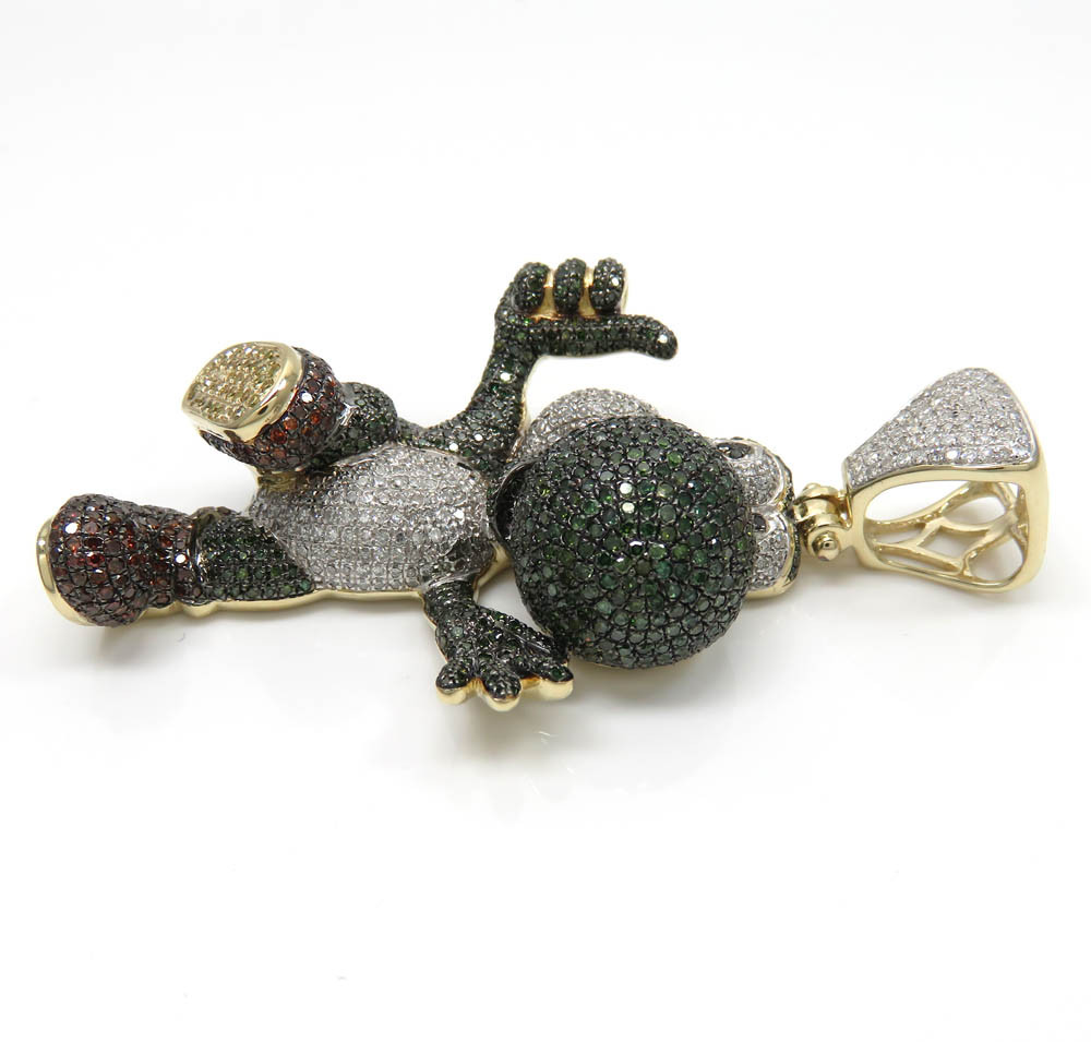 Yoshi 10k yellow gold diamond pendant 8.00ct - Image 3