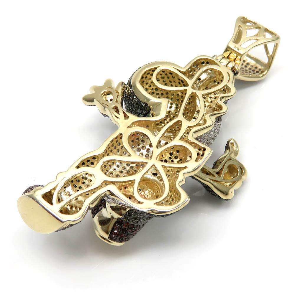 Yoshi 10k yellow gold diamond pendant 8.00ct