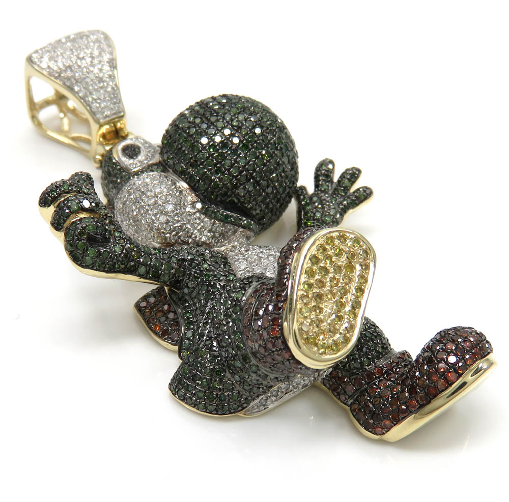 Yoshi 10k yellow gold diamond pendant 8.00ct - Image 5