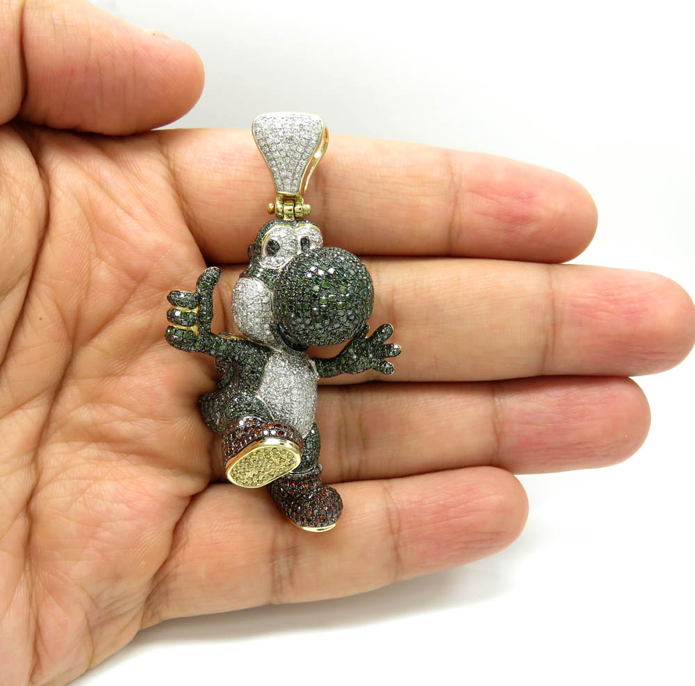 Yoshi 10k yellow gold diamond pendant 8.00ct - Image 6