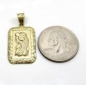 10k yellow gold medium gold nugget bar pendant