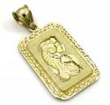 10k yellow gold medium gold nugget bar pendant