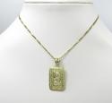 10k yellow gold medium gold nugget bar pendant