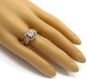 14k rose gold round diamond square halo engagement ring 1.71ct 