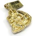 10k yellow gold money bag fat buddha diamond pendant 0.44ct