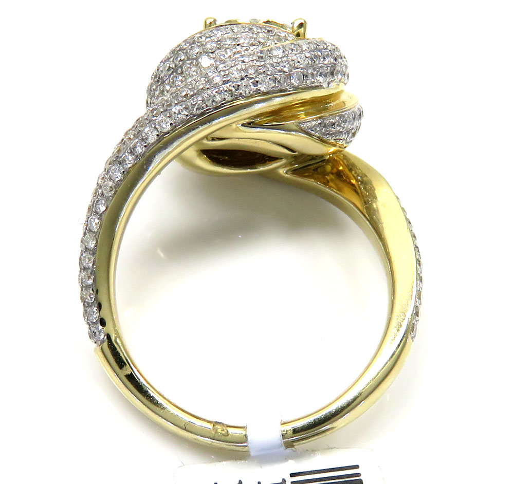 14k yellow gold coil diamond engagement ring 1.50ct