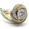 14k yellow gold coil diamond engagement ring 1.50ct