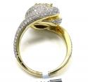 14k yellow gold coil diamond engagement ring 1.50ct
