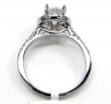 Ladies 14k white gold round diamond halo engagement ring 0.37ct
