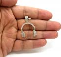 10k yellow gold diamond headphone pendant 0.75ct 