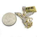 10k yellow gold medium diamond angel vs demon pendant 0.54ct