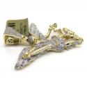 10k yellow gold medium diamond angel vs demon pendant 0.54ct