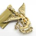 10k yellow gold medium diamond angel vs demon pendant 0.54ct
