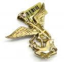 10k yellow gold large diamond angel vs demon pendant 1.12ct