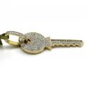 10k yellow gold diamond key pendant 0.57ct