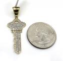 10k yellow gold diamond key pendant 0.55ct