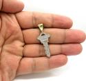 10k yellow gold diamond key pendant 0.55ct