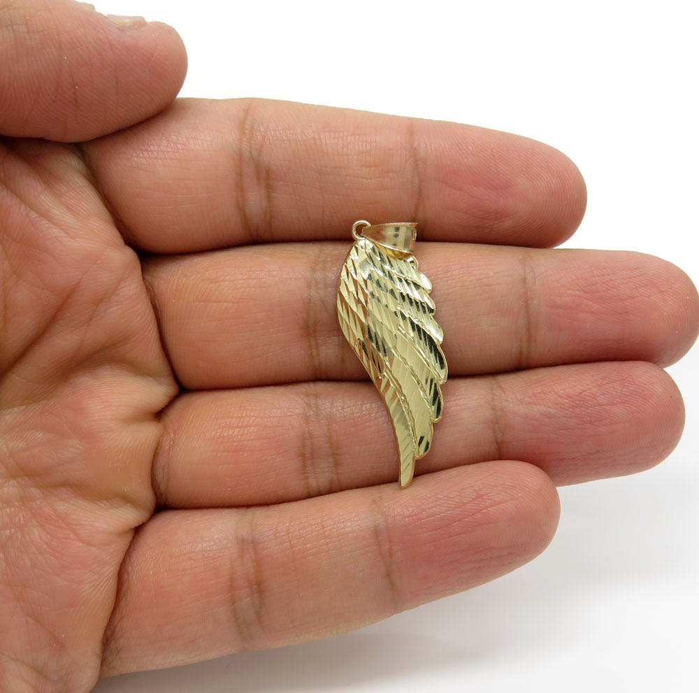 Angel Wing Mini Charm 14k Yellow Gold