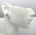 10k yellow gold diamond 7 row cube earrings 0.55ct