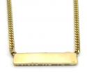 14k yellow gold custom name plate with miami chain 16-24 inches 2.60mm