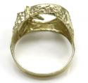 10k yellow gold islam crescent moon and star ring