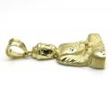 10k yellow gold small diamond cut buddha pendant