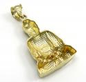 10k yellow gold small diamond cut buddha pendant