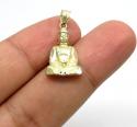 10k yellow gold mini diamond cut buddha pendant