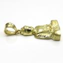 10k yellow gold mini diamond cut buddha pendant