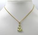 10k yellow gold mini diamond cut buddha pendant