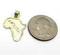 10k yellow gold small africa pendant 