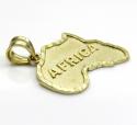 10k yellow gold small africa pendant 