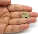 10k yellow gold small africa pendant 